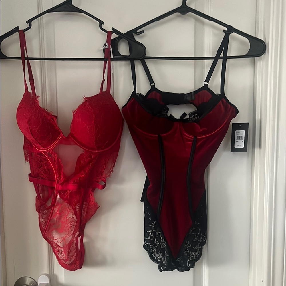 Victoria's Secret and Fredrick’s Red Lace Chemise Intimates